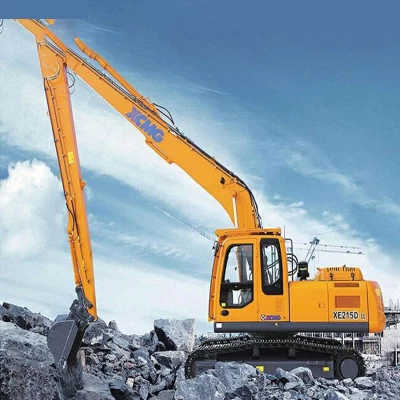 XE215DLL Excavator with a long boom reach